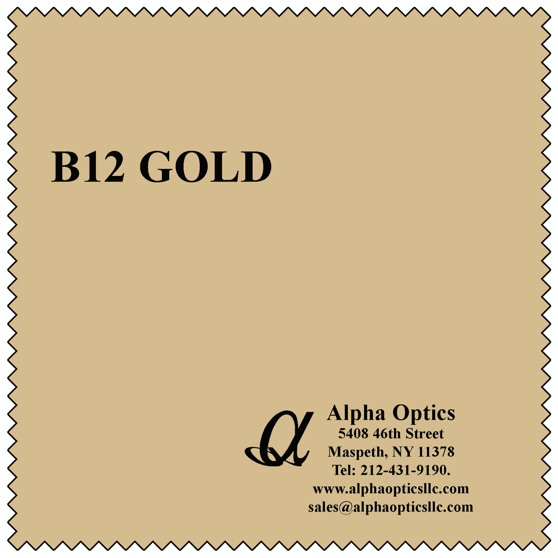 Premium Microfiber, Gold Color (B-12)