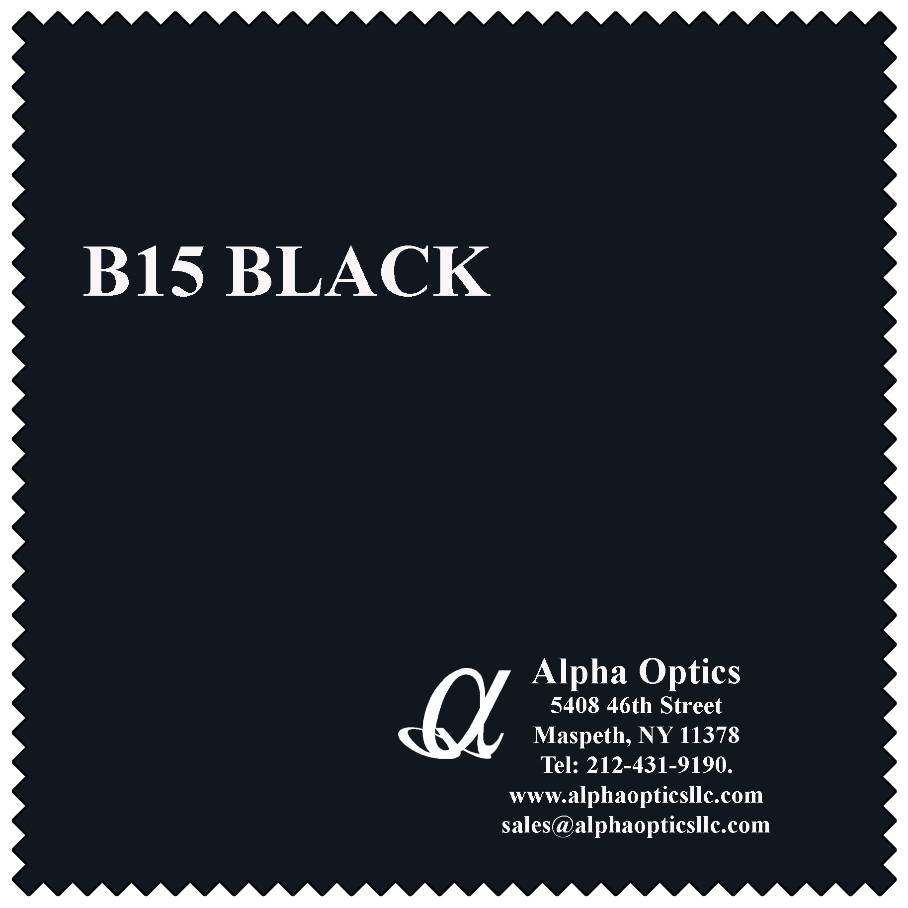 Premium Microfiber, Black Color (B-15)