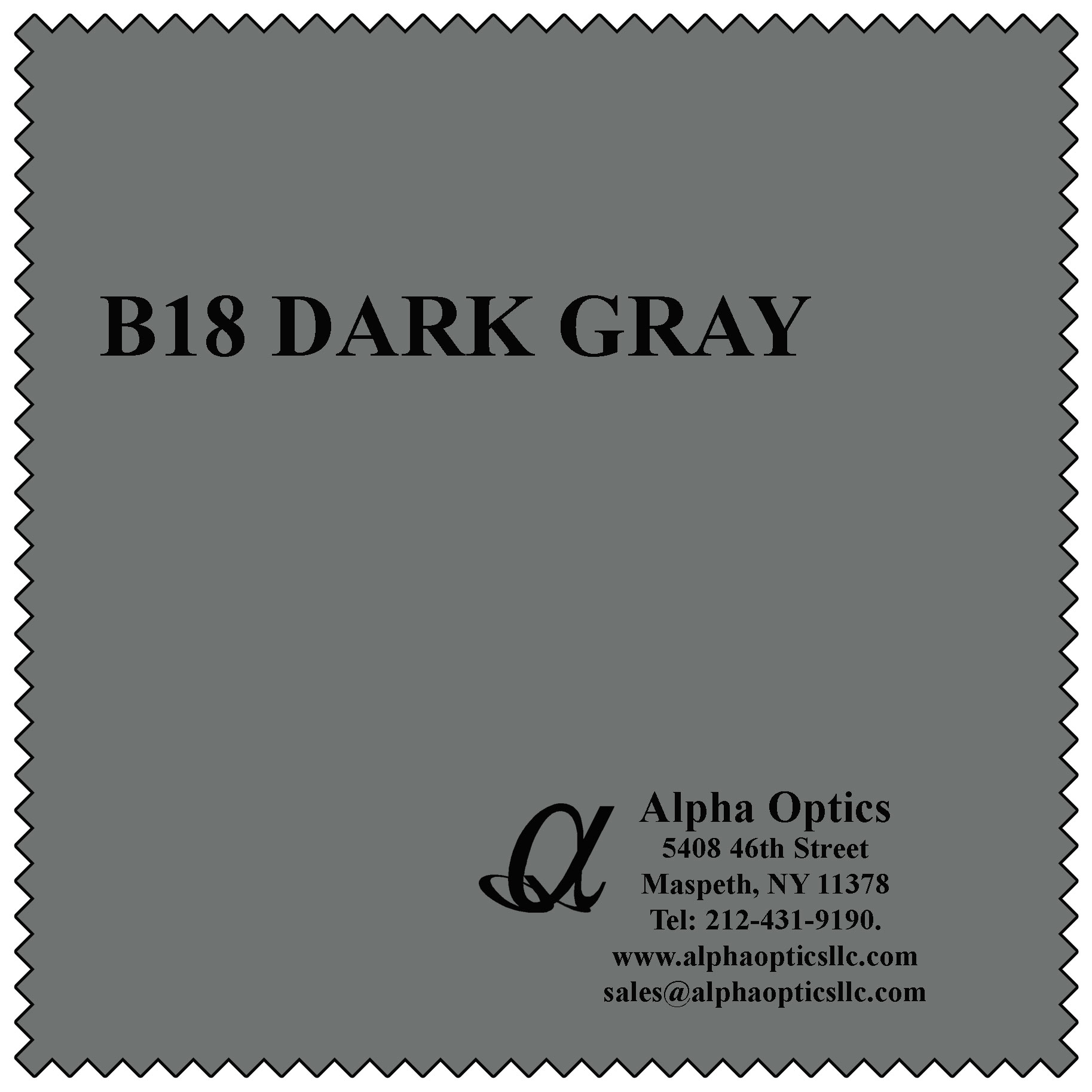 Premium Microfiber, Dark Gray Color (B-18)