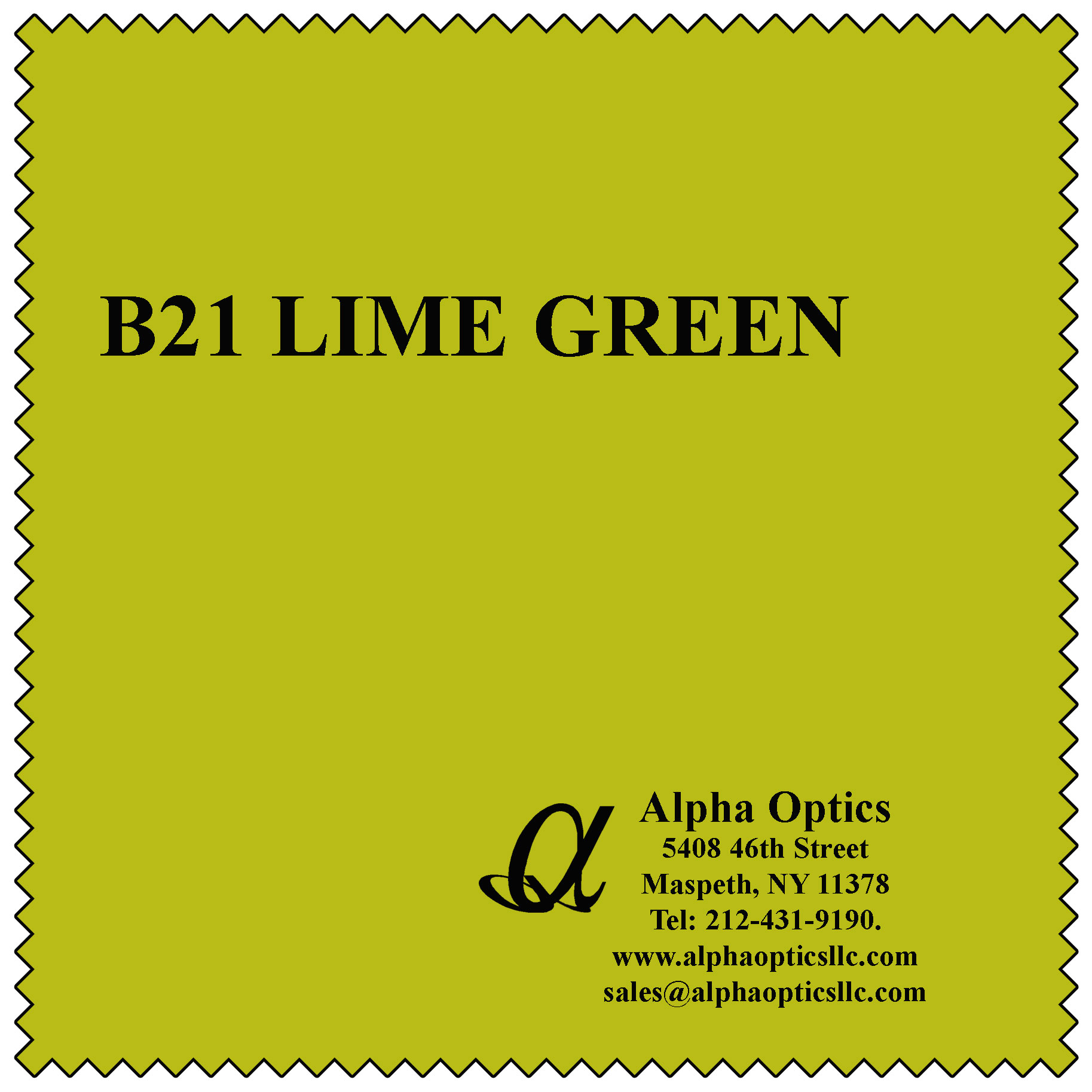 Premium Microfiber, Lime Green Color (B-21)