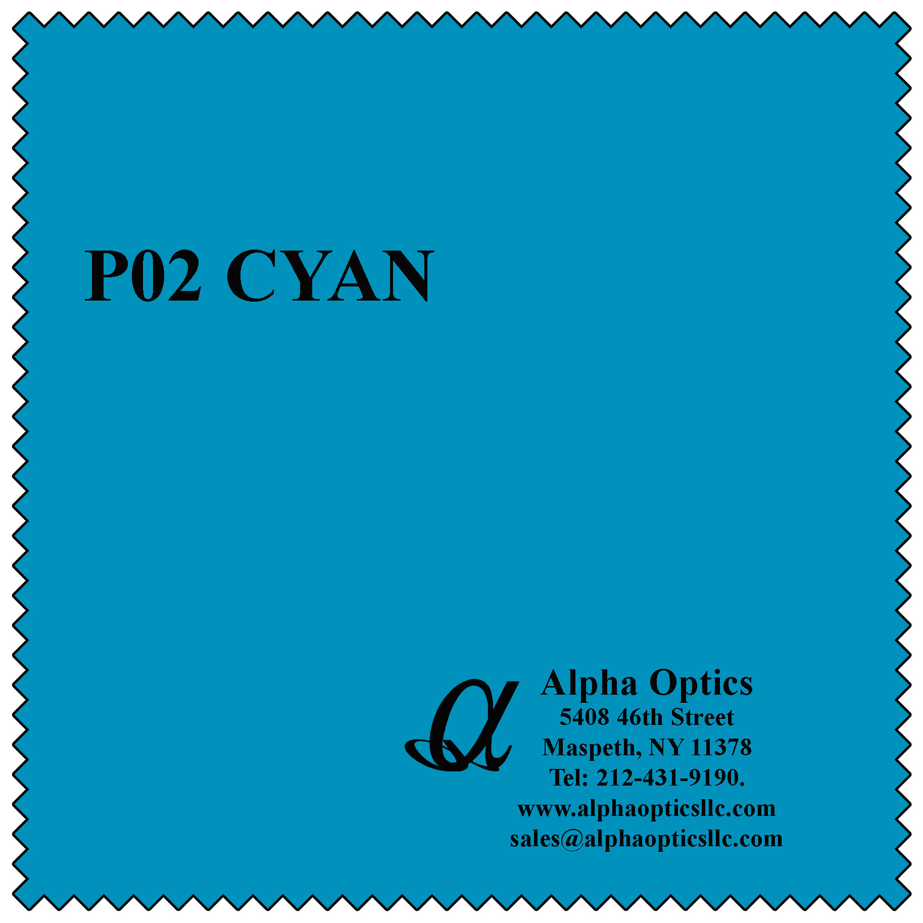 Premium Microfiber, Cyan Color (P-02)